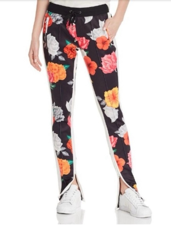 Pam & Gela Pants - PAM & GELA Floral Print Track Cigarette Pant Size P/Small